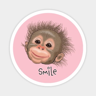 Baby Monkey Smile Magnet